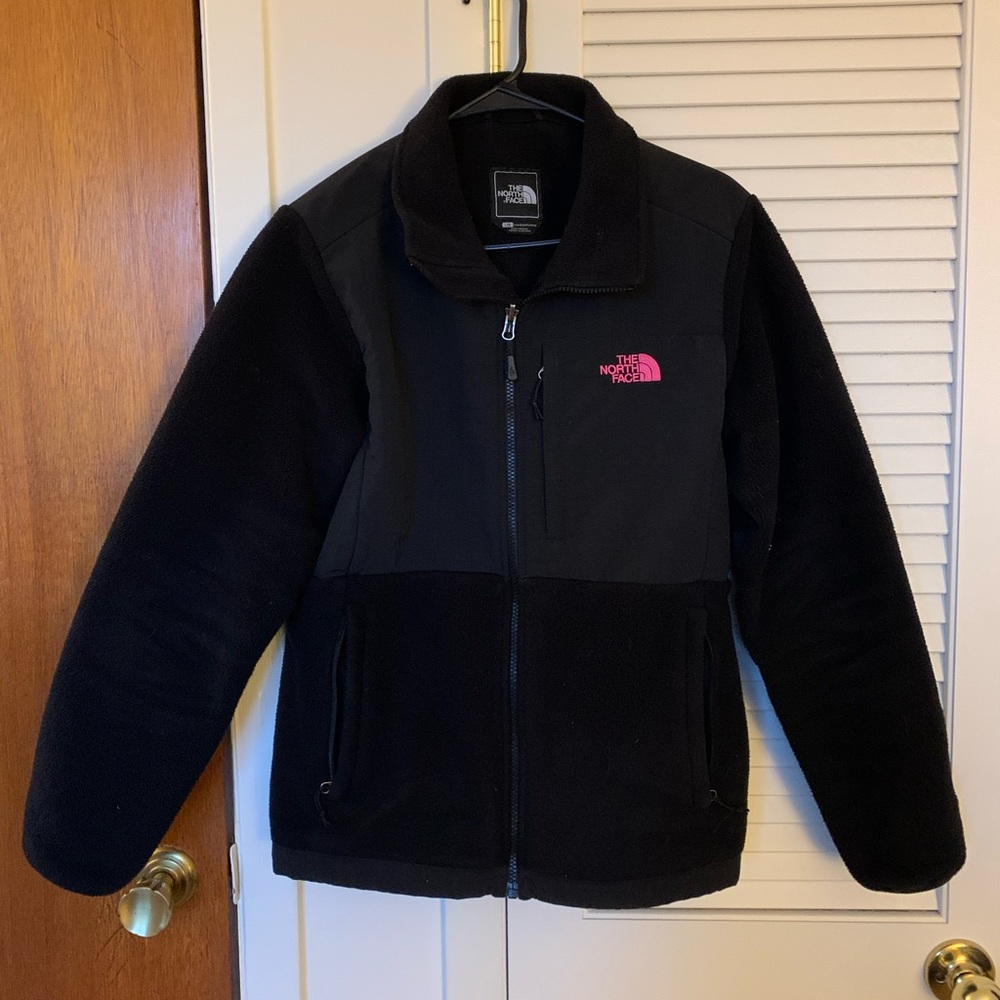North Face Fleece Jacket with Pink Logo